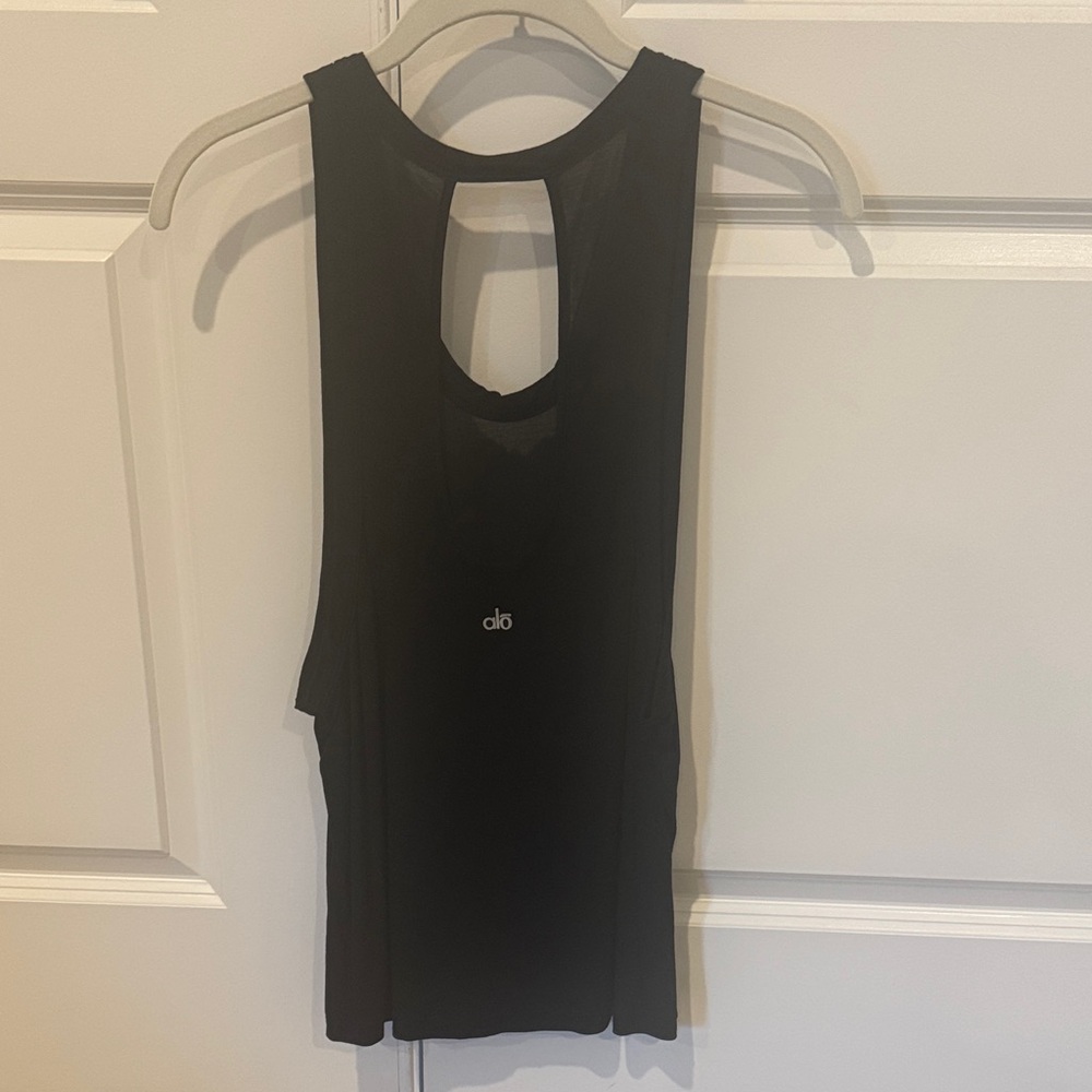 ALO Yoga Sleek Black Tank Top